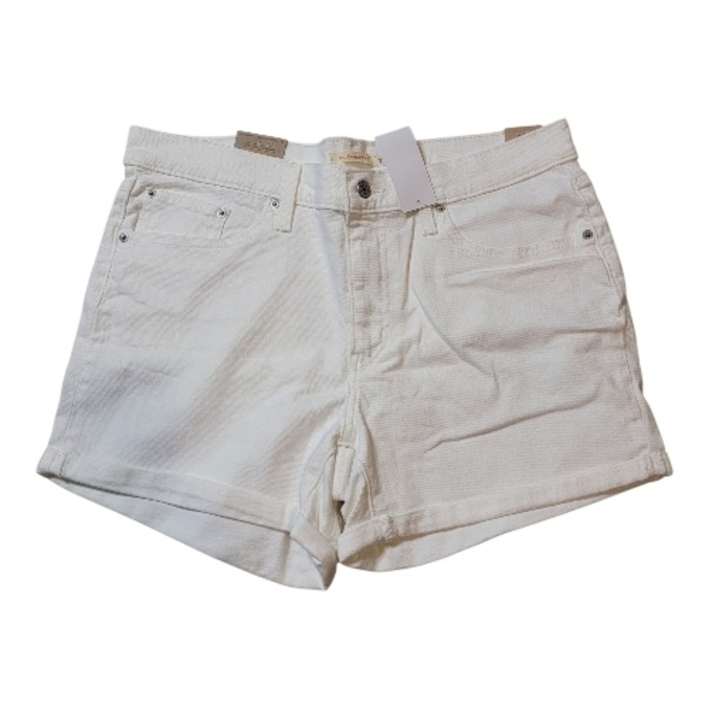 Levi's Women's Mid Lenth White Jean Shorts